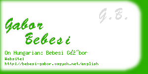 gabor bebesi business card